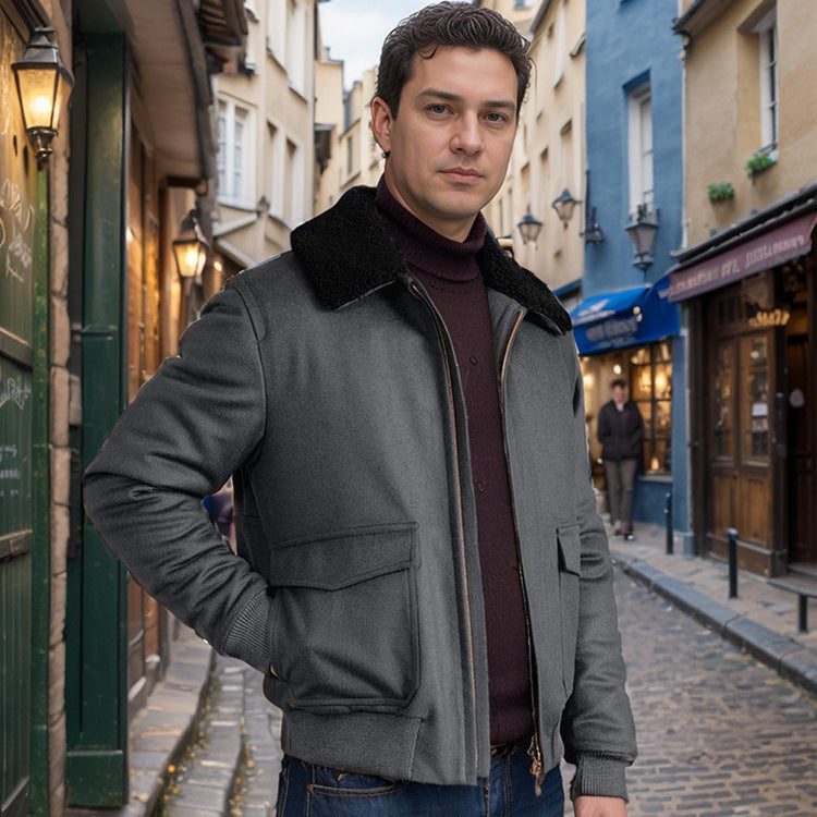 Ashford & Hunt “Cavendish Wool Flight Jacket”