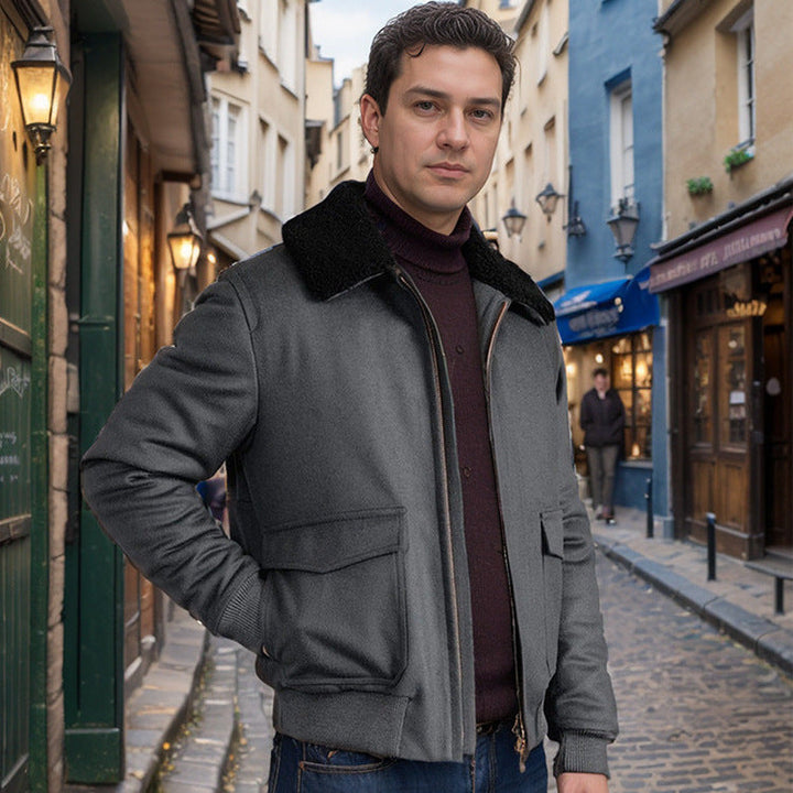 Ashford & Hunt “Cavendish Wool Flight Jacket”