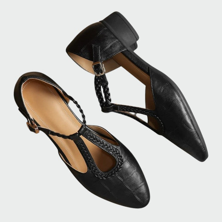 Nora Beau | Pointed T-Bar Mary Jane Shoes