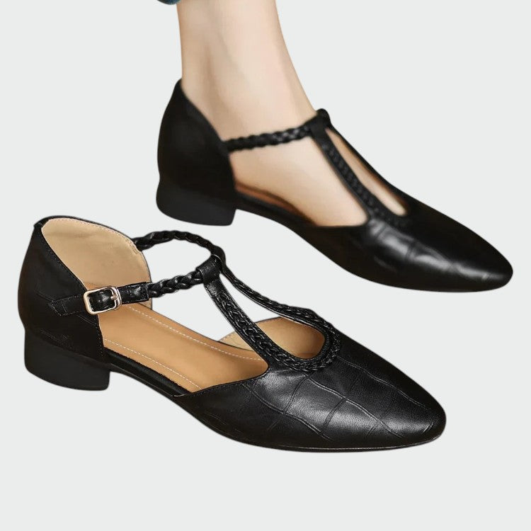 Nora Beau | Pointed T-Bar Mary Jane Shoes