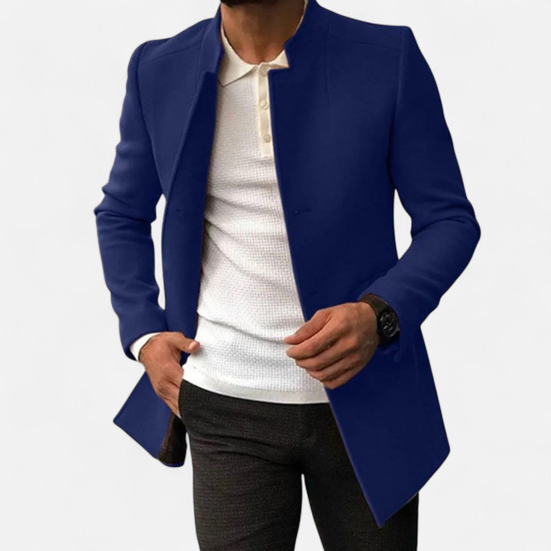 Maisone | Men’s Tailored Coat – Classic Solid Comfort