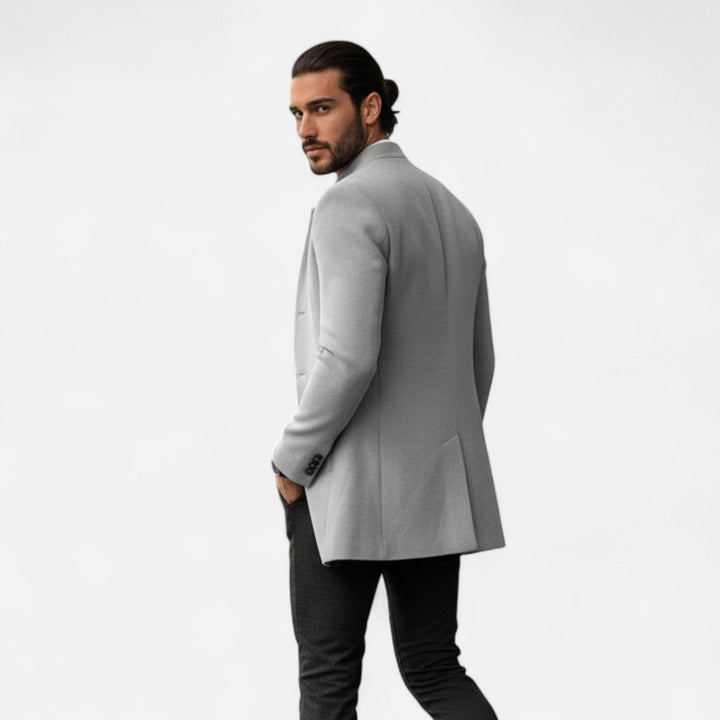 Maisone | Men’s Tailored Coat – Classic Solid Comfort