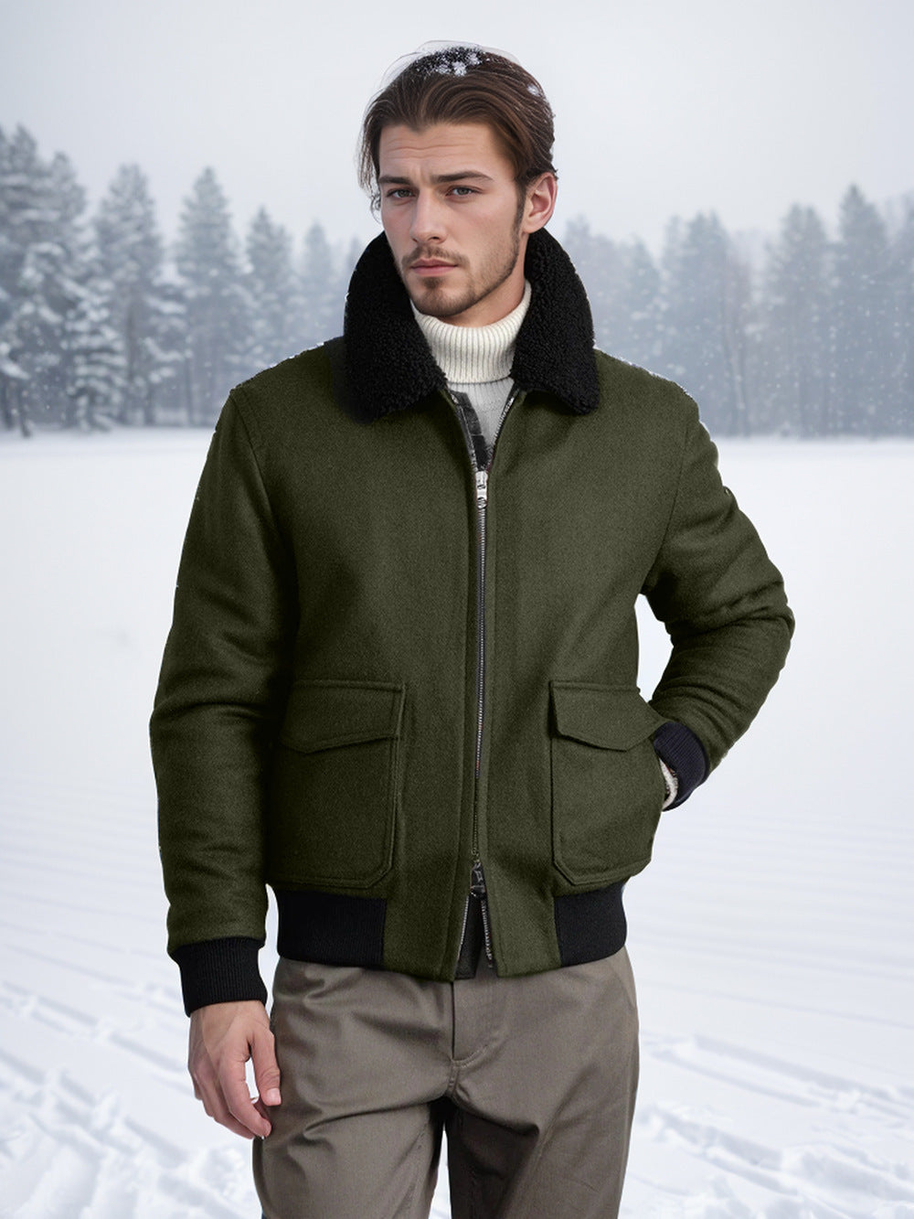 Ashford & Hunt “Cavendish Wool Flight Jacket”