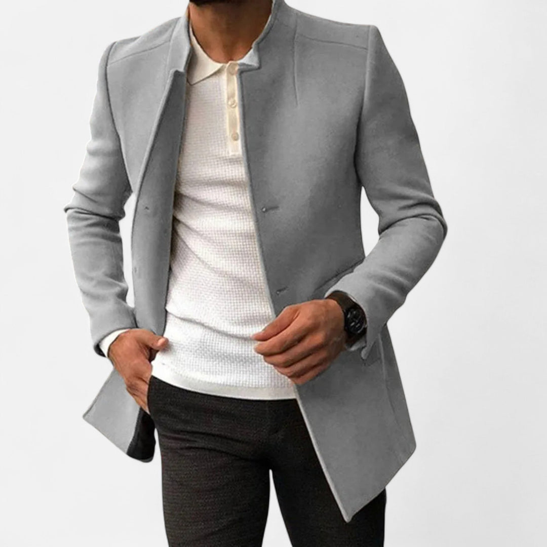 Maisone | Men’s Tailored Coat – Classic Solid Comfort