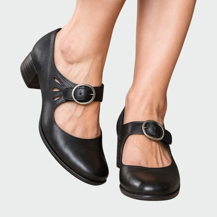 Nora Beau | Classic Buckle Mary Jane Shoes