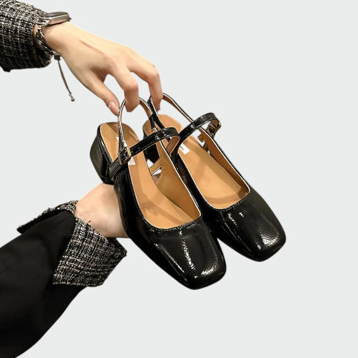Nora Beau | Square Tip Mary Jane Shoes